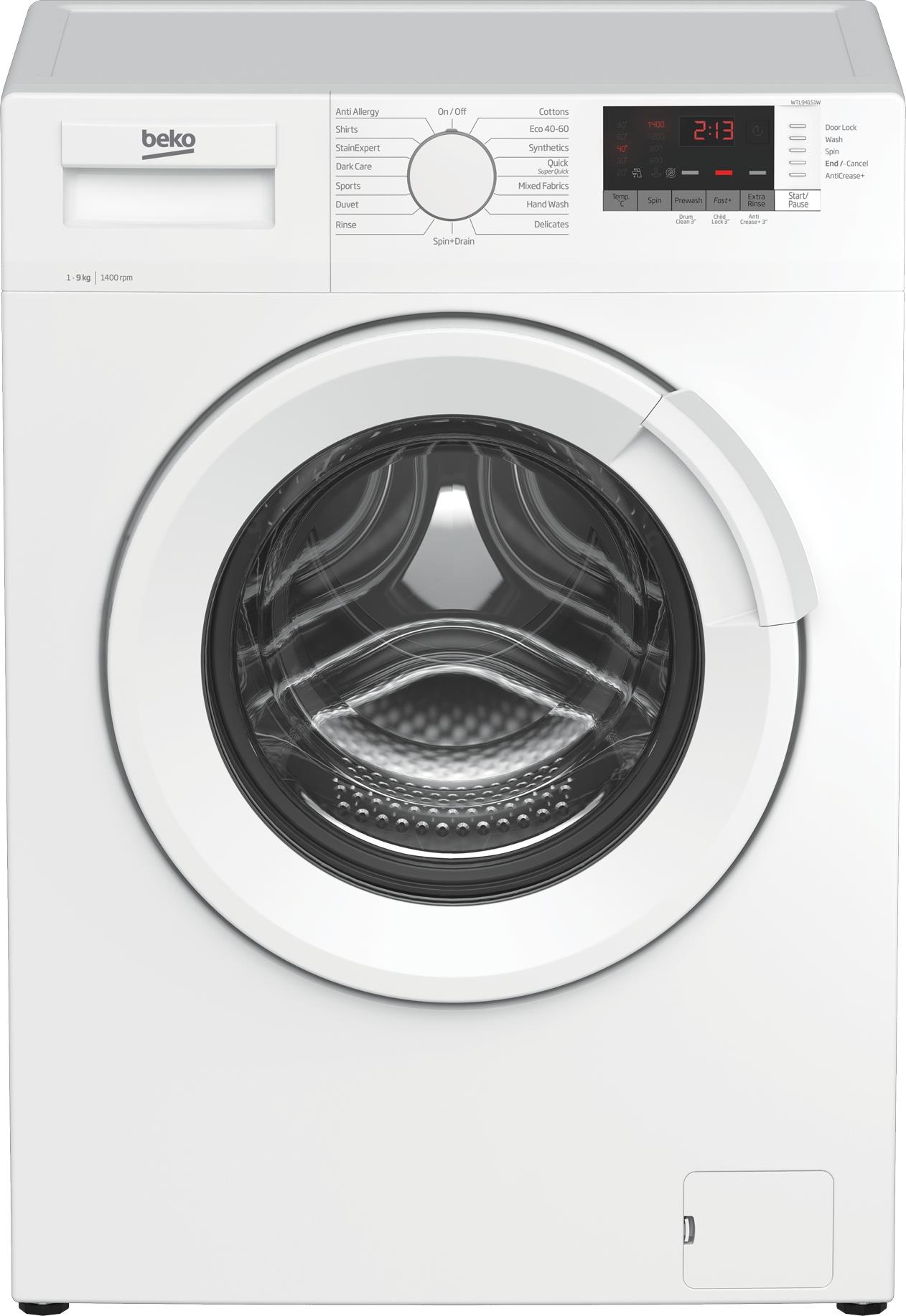 Beko Wtk94151w 9kg 1400rpm Washing Machine White 1460