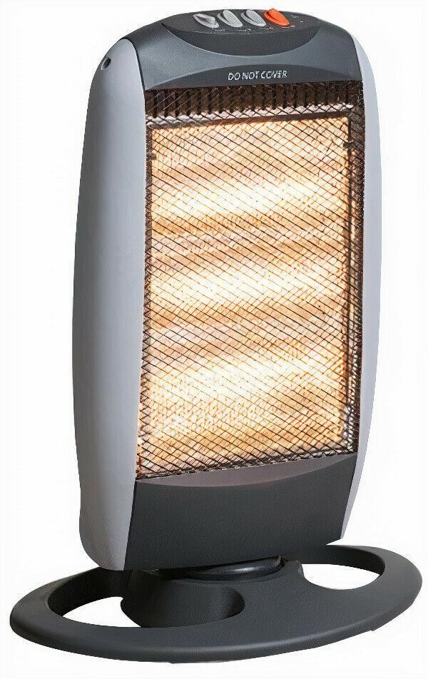 Daewoo HEA1416 1200W Oscillating Halogen Heater Black